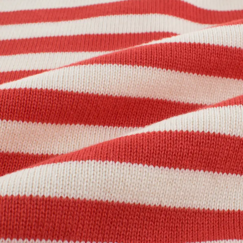 Girls Striped Cardigan Sweater Red Teal Button Front