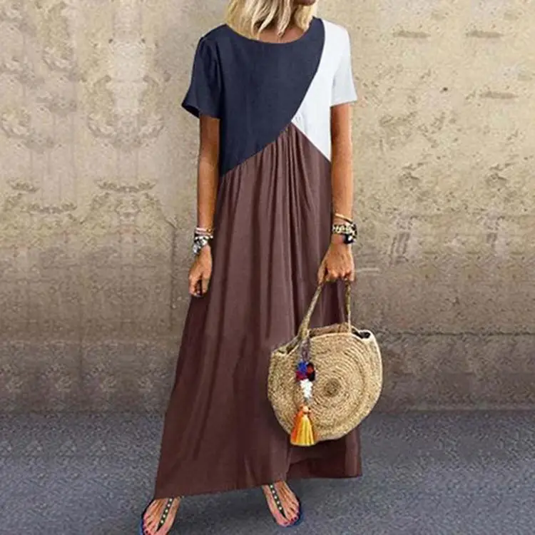 2023 Green Long Sleeve Dress with Blue Top - Image 2