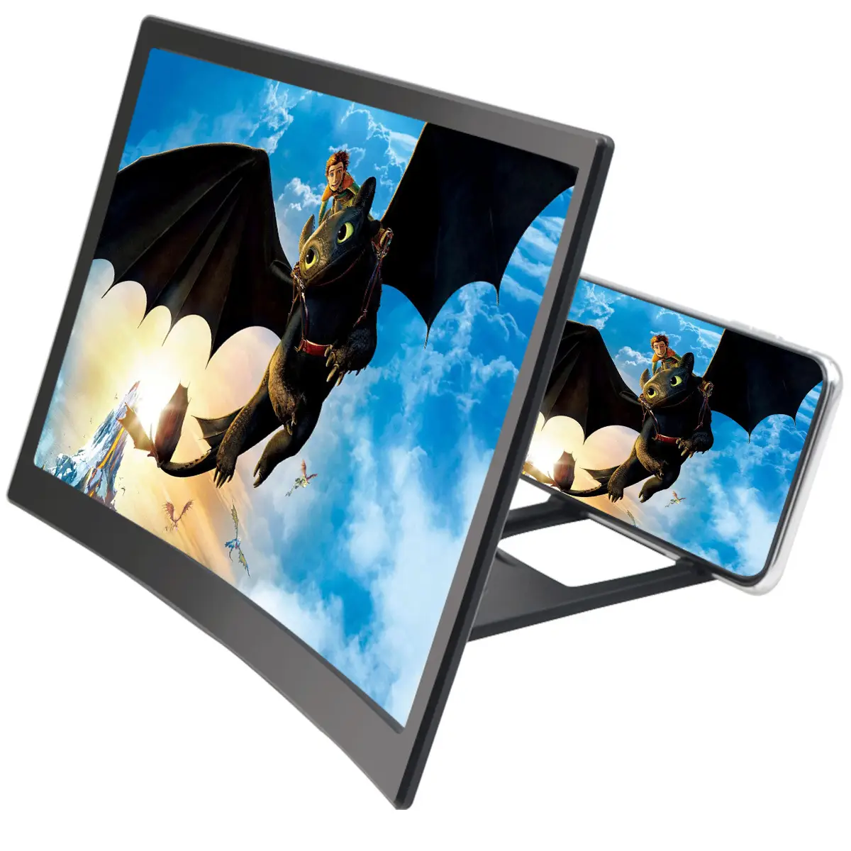 12 Inch 3D Mobile Phone Screen Amplifier with Dragon Design - Image 4