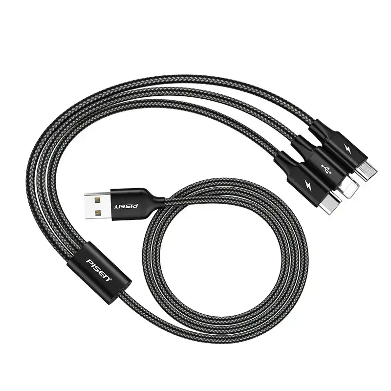 Pinsheng 3A Fast Charging One-to-Three Braided Cable
