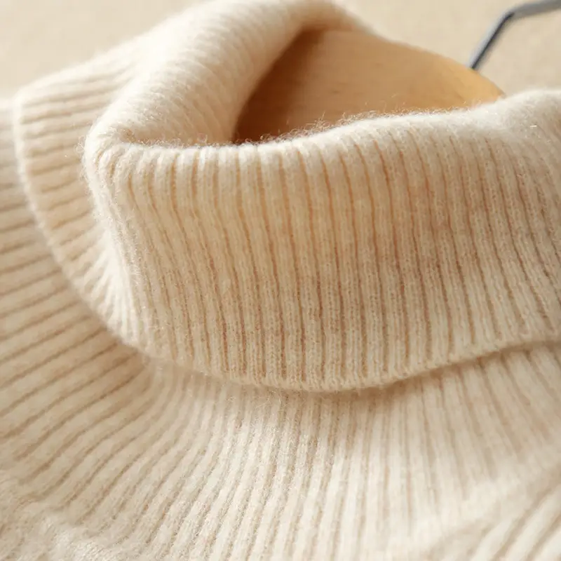 Women's 2025 High Collar Ribbed Knit Sweater - Image 21