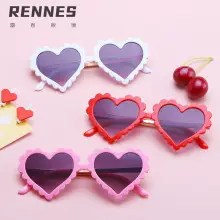 Purple Heart-Shaped Glass Sunglasses for Girls — feature 23