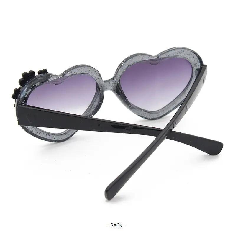 Purple Heart-Shaped Glass Sunglasses for Girls — feature 48