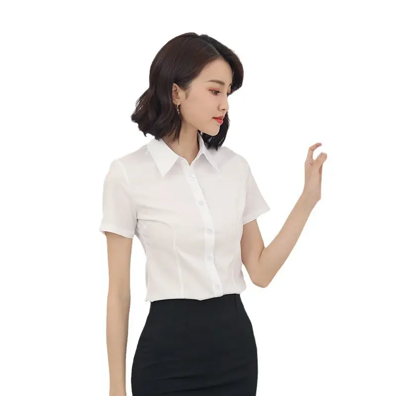 Black Long Sleeve Button-Down Shirt for Women - Image 16