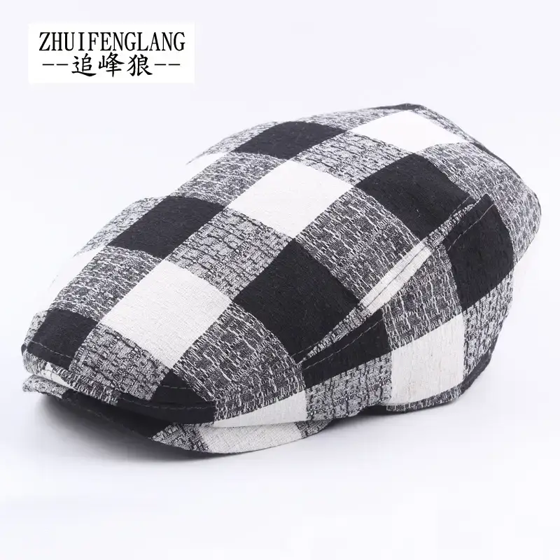 Men's Herringbone Winter Beret Cap Grey — feature 23