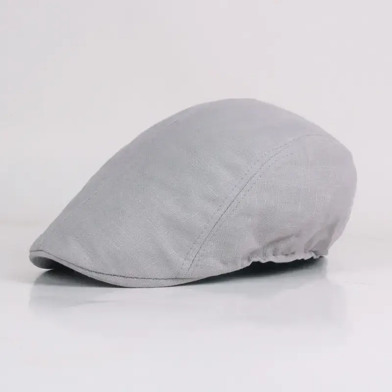 Men's Herringbone Winter Beret Cap Grey — feature 25