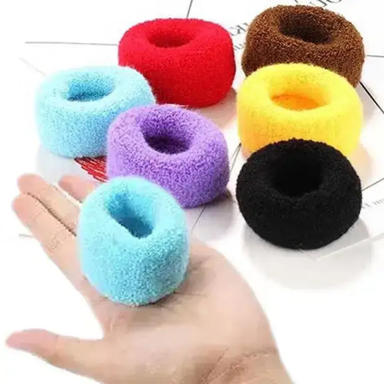 Korean Vintage Nylon Hair Ring Towel Ring for Women - Image 5