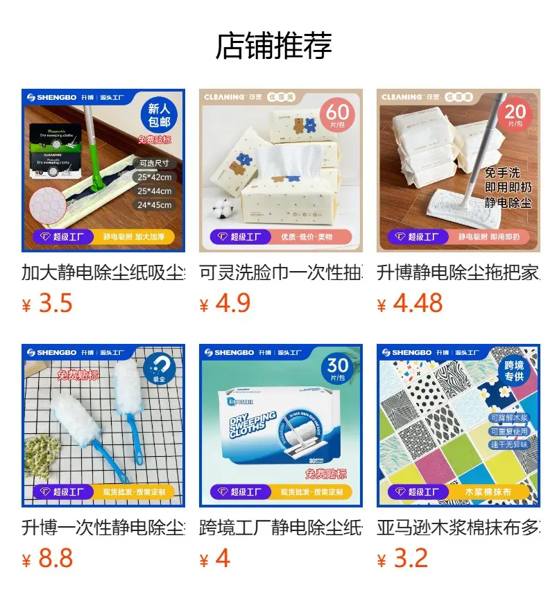 Cross-border Paper Replaceable Dust Cleaning Mop Cloth — feature 1