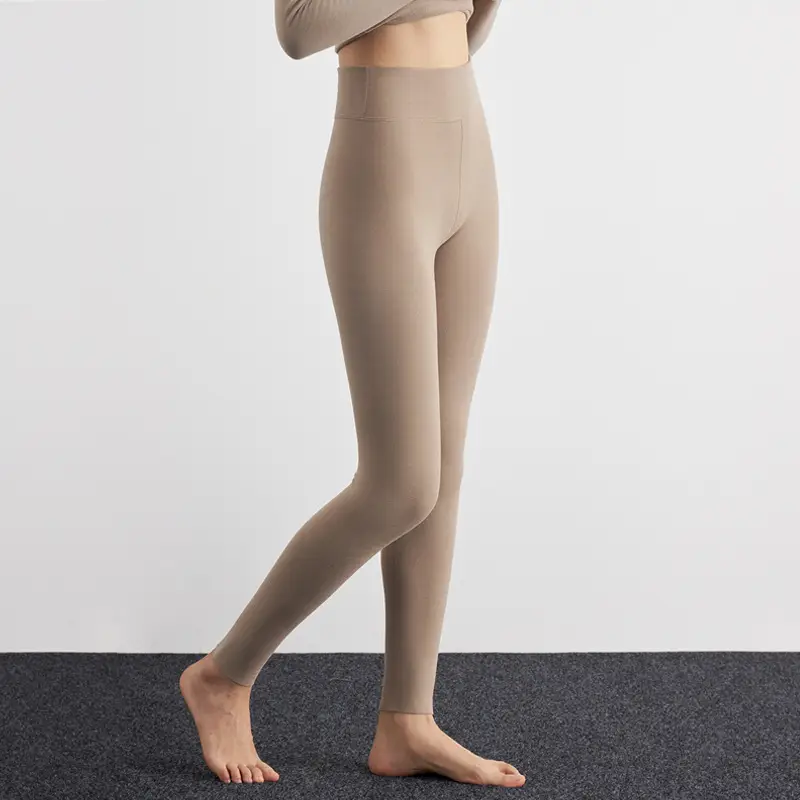 Women's Velvet Leggings High Waist Warm Autumn Pants - Image 9