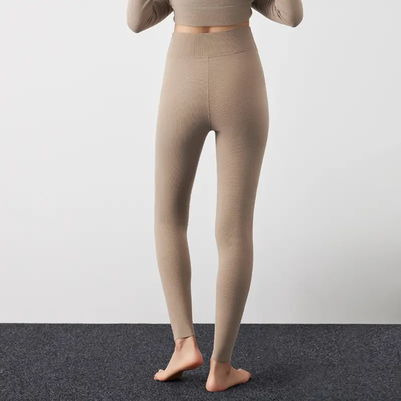 Women's Velvet Leggings High Waist Warm Autumn Pants - Image 10