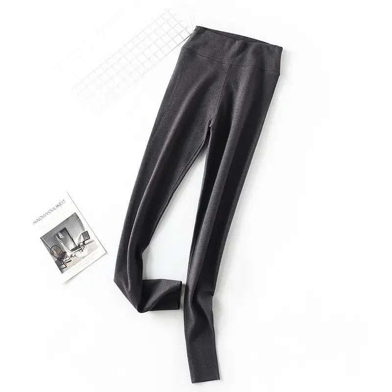 Women's Velvet Leggings High Waist Warm Autumn Pants - Image 2