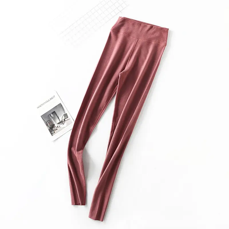 Women's Velvet Leggings High Waist Warm Autumn Pants - Image 3