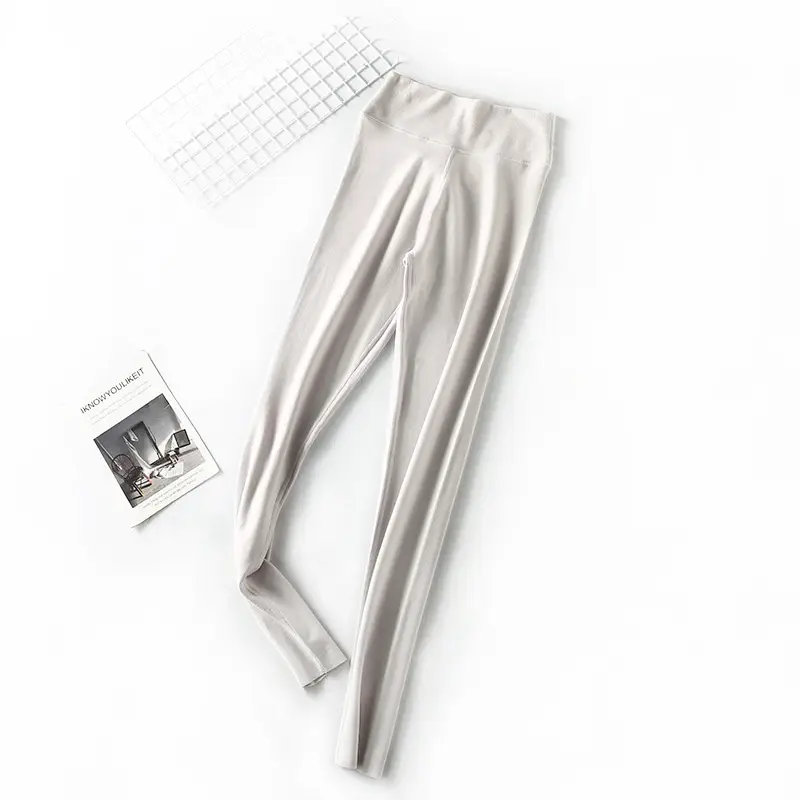 Women's Velvet Leggings High Waist Warm Autumn Pants - Image 4