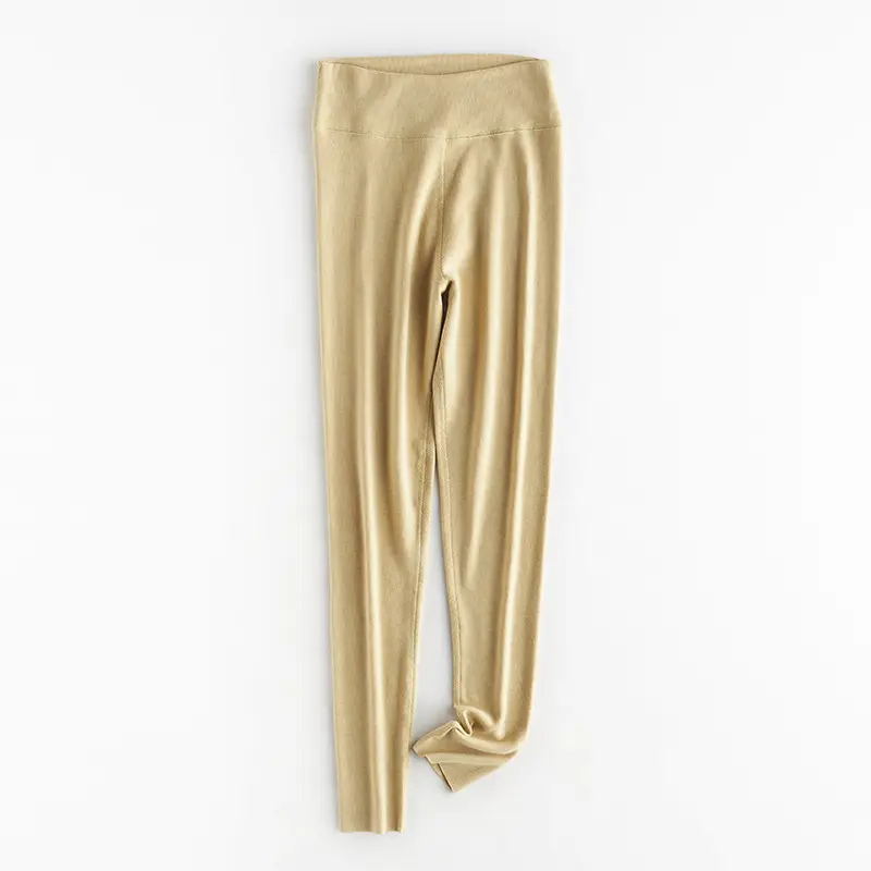 Women's Velvet Leggings High Waist Warm Autumn Pants - Image 7