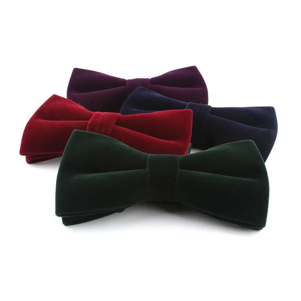 Velvet Bow Tie Men's Tuxedo Party Bow Tie Brown