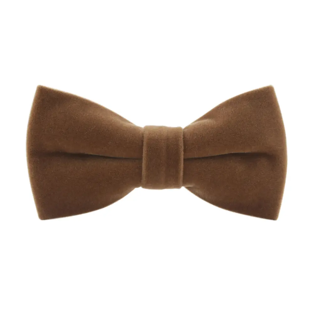 Velvet Bow Tie Men's Tuxedo Party Bow Tie Brown