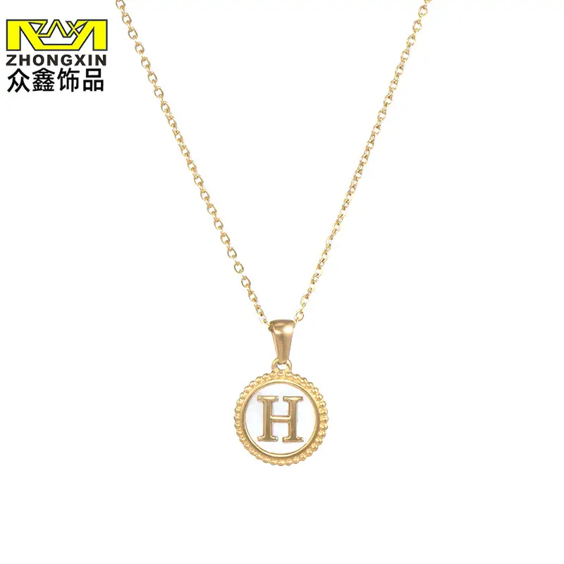 18K Gold Plated D Necklace for Women - Image 28