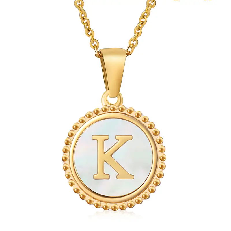 18K Gold Plated D Necklace for Women - Image 11