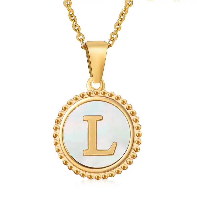 18K Gold Plated D Necklace for Women - Image 12