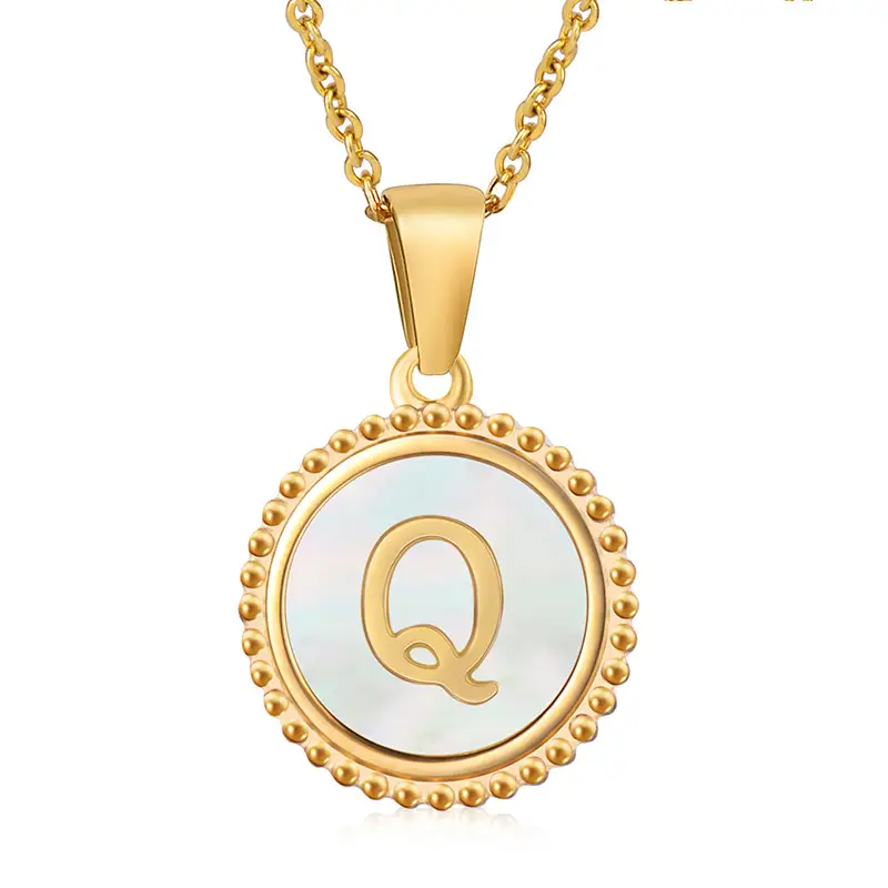 18K Gold Plated D Necklace for Women - Image 17