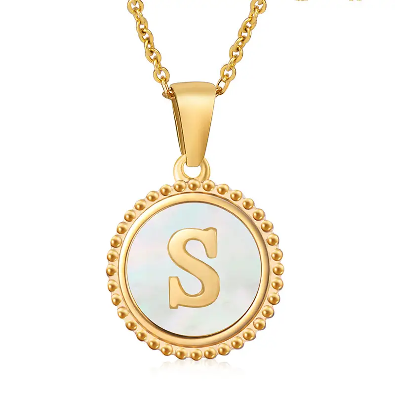 18K Gold Plated D Necklace for Women - Image 19