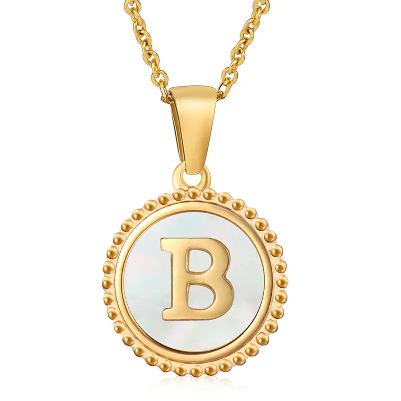 18K Gold Plated D Necklace for Women - Image 2