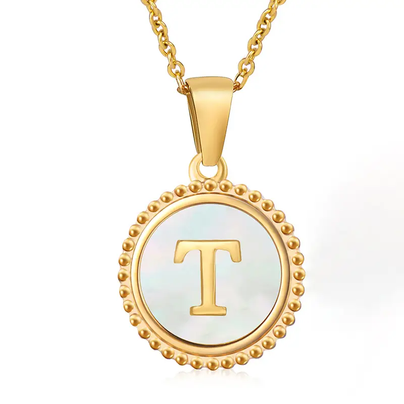 18K Gold Plated D Necklace for Women - Image 20