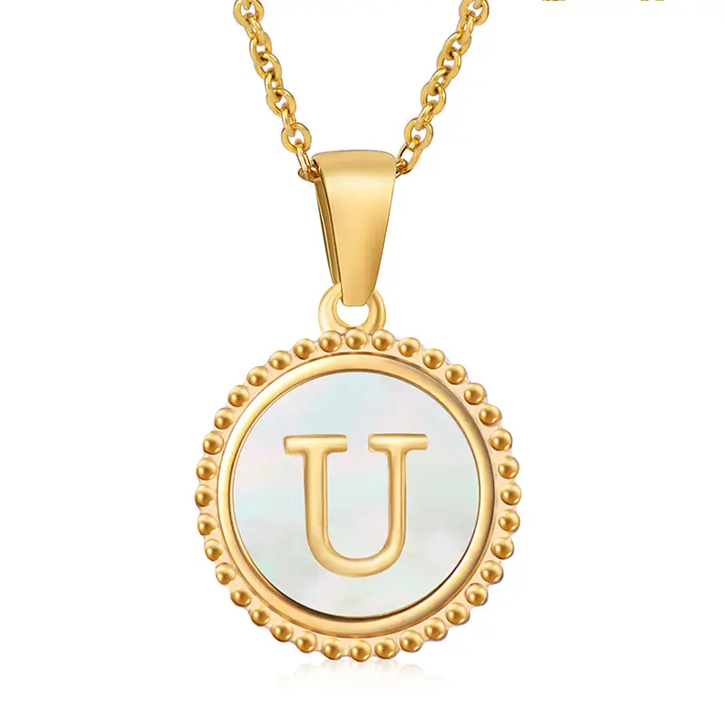 18K Gold Plated D Necklace for Women - Image 21