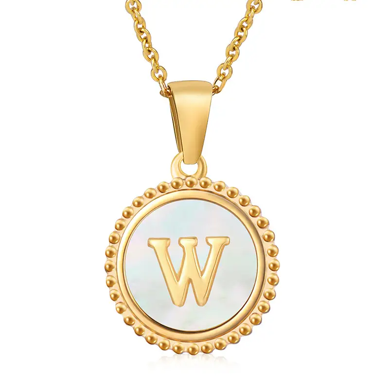 18K Gold Plated D Necklace for Women - Image 23