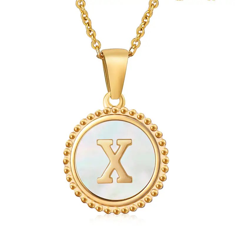 18K Gold Plated D Necklace for Women - Image 24