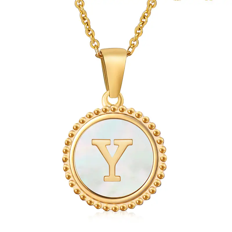 18K Gold Plated D Necklace for Women - Image 25