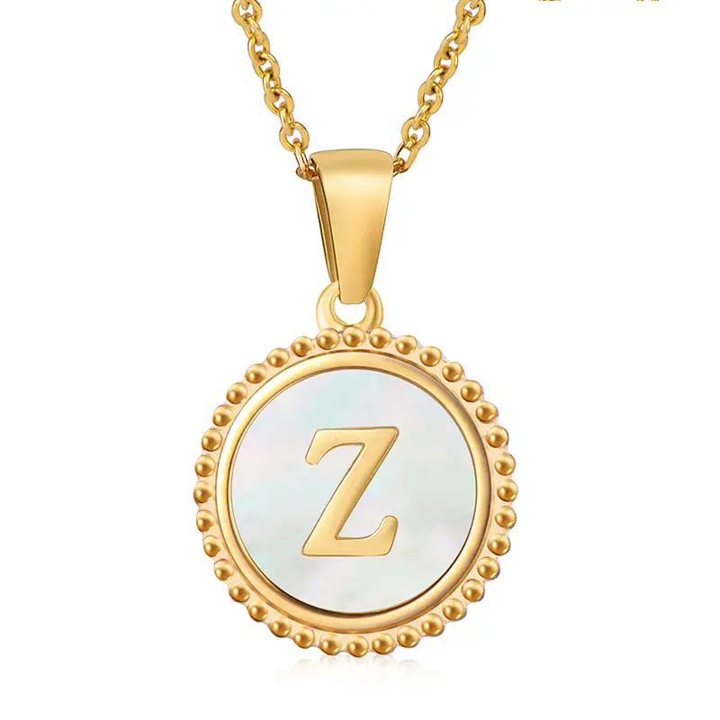 18K Gold Plated D Necklace for Women - Image 26
