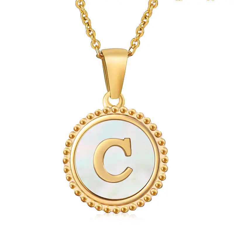 18K Gold Plated D Necklace for Women - Image 3