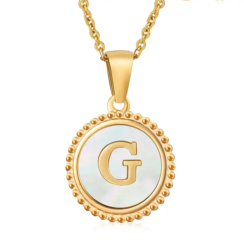 18K Gold Plated D Necklace for Women - Image 7