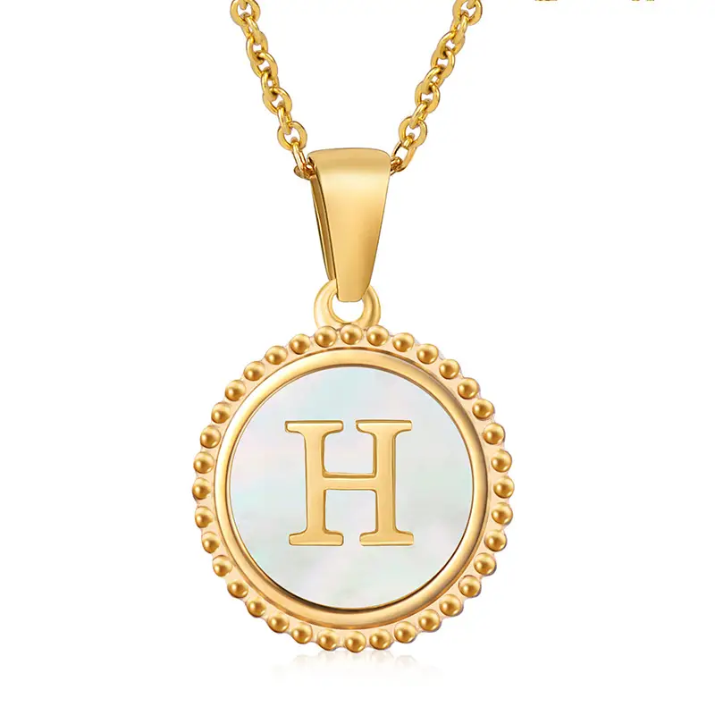 18K Gold Plated D Necklace for Women - Image 8