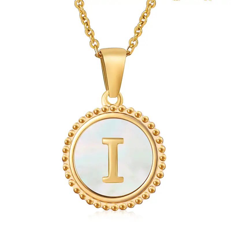 18K Gold Plated D Necklace for Women - Image 9