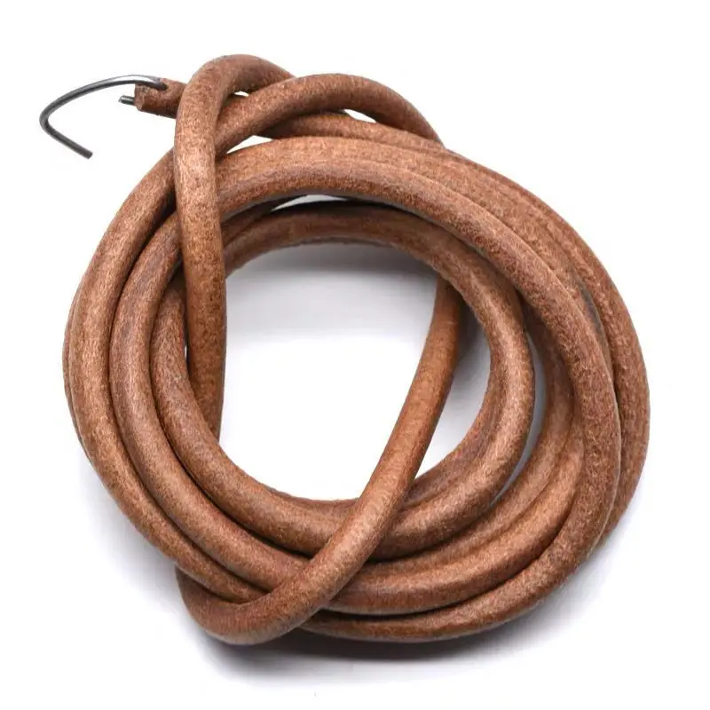 Thick Leather Hook Purse Belt 1.8m Brown - Image 2