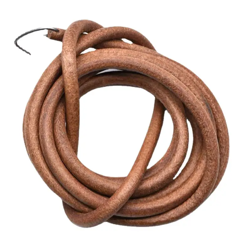 Thick Leather Hook Purse Belt 1.8m Brown - Image 4
