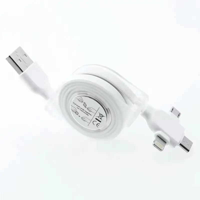 Fast Three-in-One Android Charging Cable Red