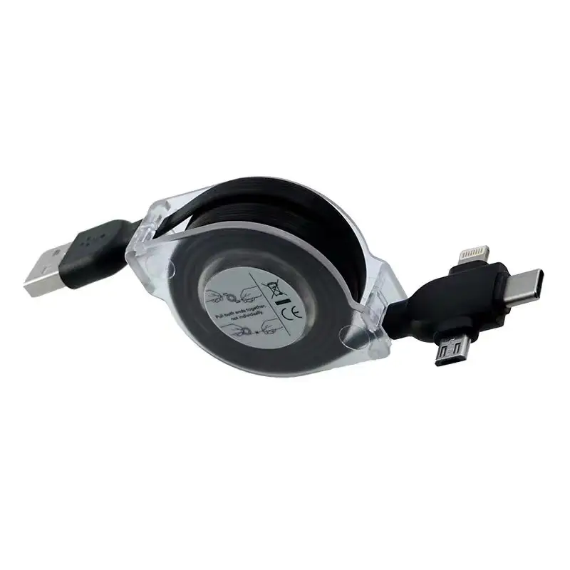 Fast Three-in-One Android Charging Cable Red