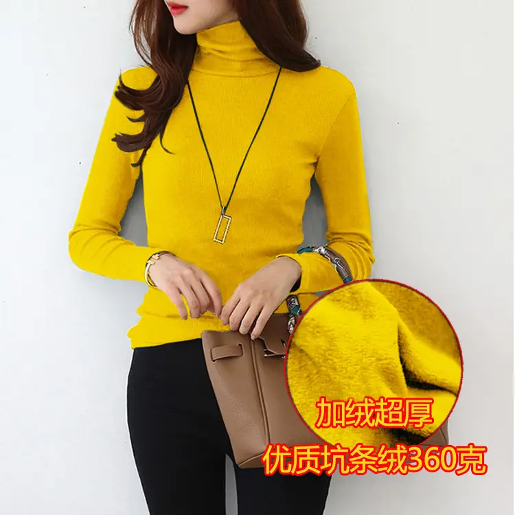 New Winter Women's Fleece Lined Long Sleeve T-Shirt Top Brown - Image 7
