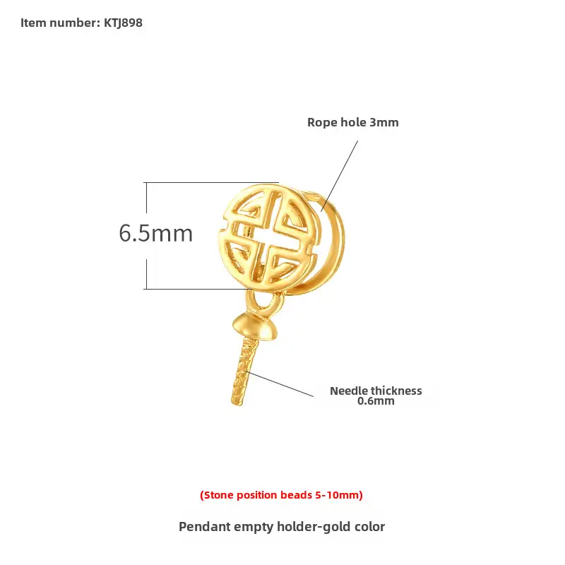 S925 Silver Imitation Pearl Pendant Holder DIY Clip Buckle Accessories - Image 14
