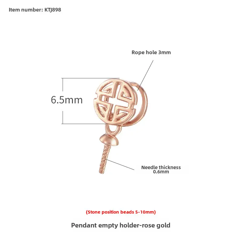 S925 Silver Imitation Pearl Pendant Holder DIY Clip Buckle Accessories - Image 15