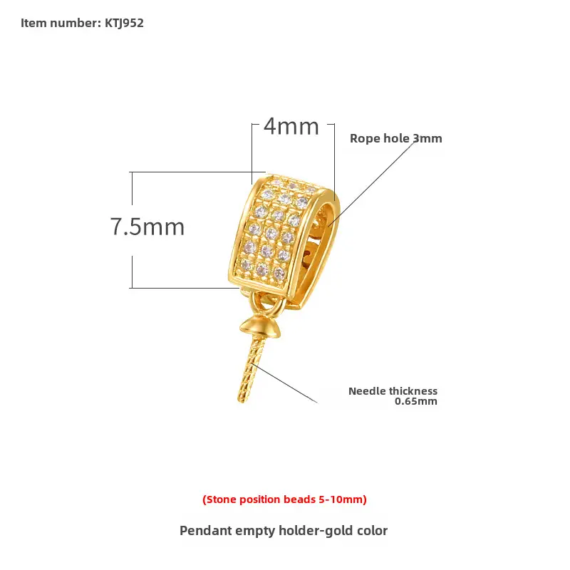 S925 Silver Imitation Pearl Pendant Holder DIY Clip Buckle Accessories - Image 17