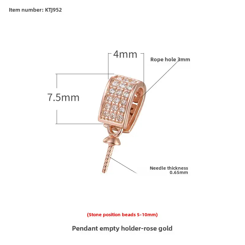 S925 Silver Imitation Pearl Pendant Holder DIY Clip Buckle Accessories - Image 18