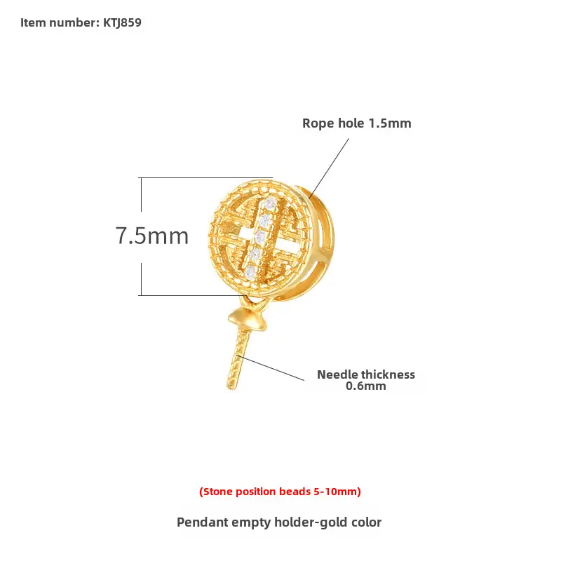 S925 Silver Imitation Pearl Pendant Holder DIY Clip Buckle Accessories - Image 2