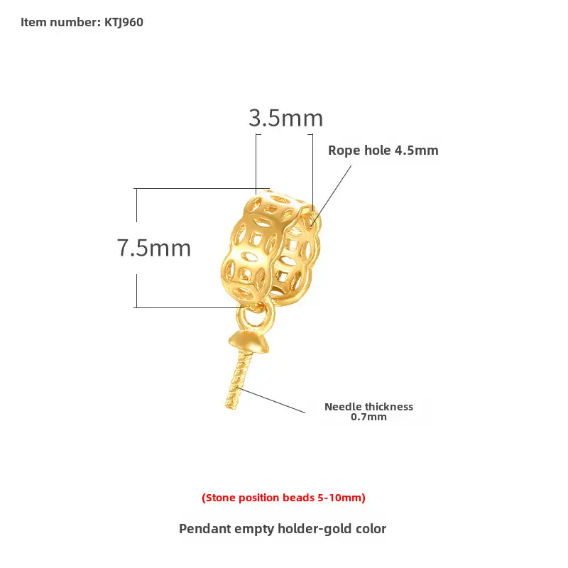 S925 Silver Imitation Pearl Pendant Holder DIY Clip Buckle Accessories - Image 20