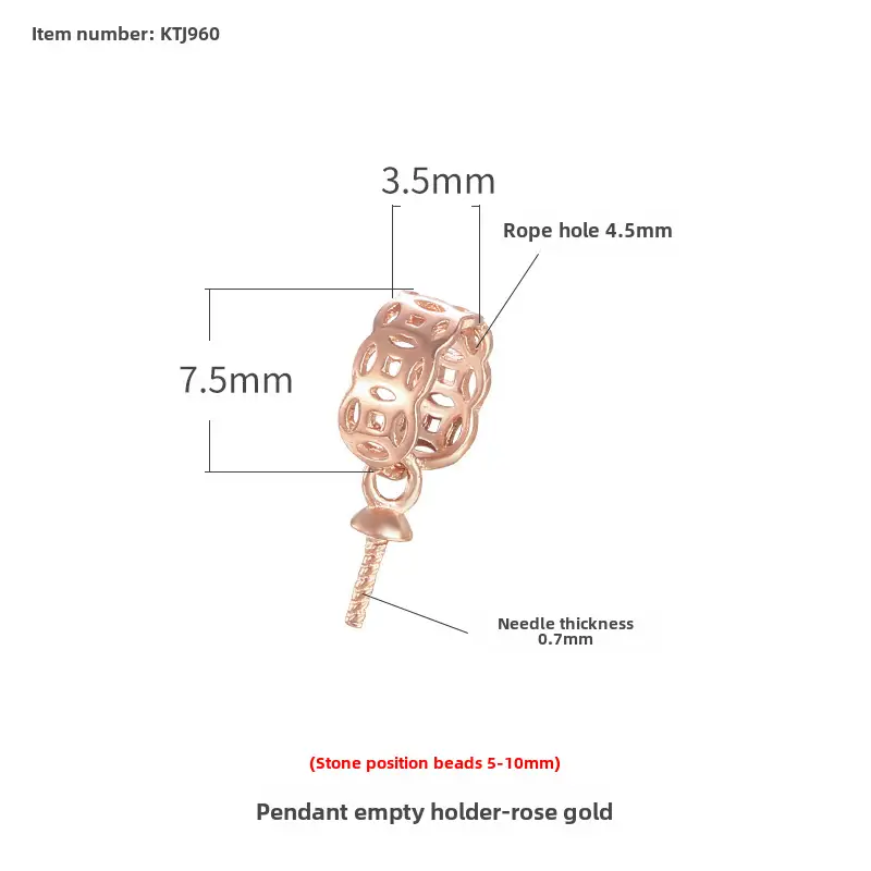 S925 Silver Imitation Pearl Pendant Holder DIY Clip Buckle Accessories - Image 21