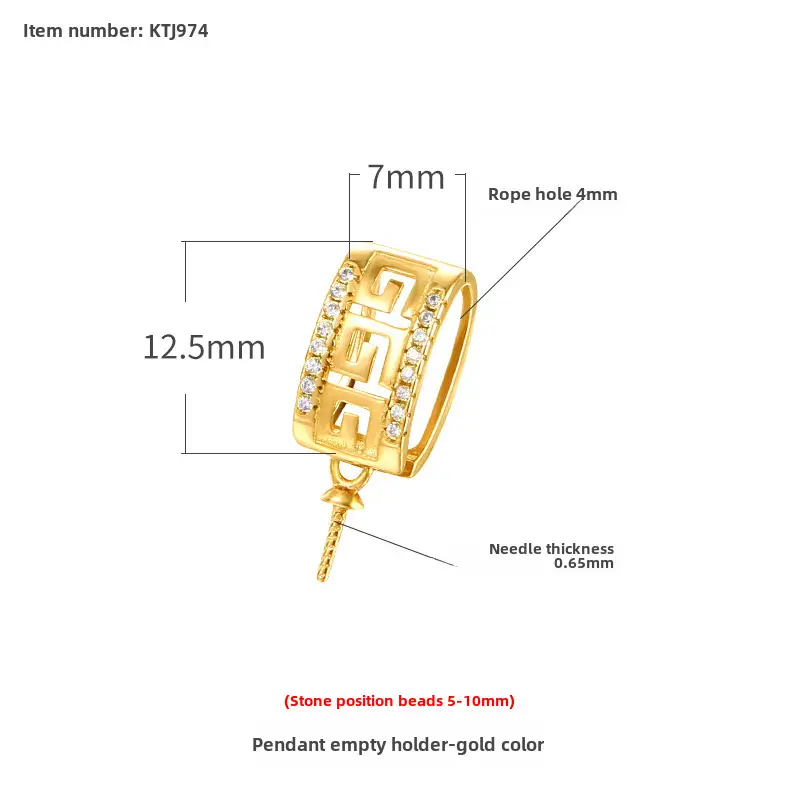 S925 Silver Imitation Pearl Pendant Holder DIY Clip Buckle Accessories - Image 23