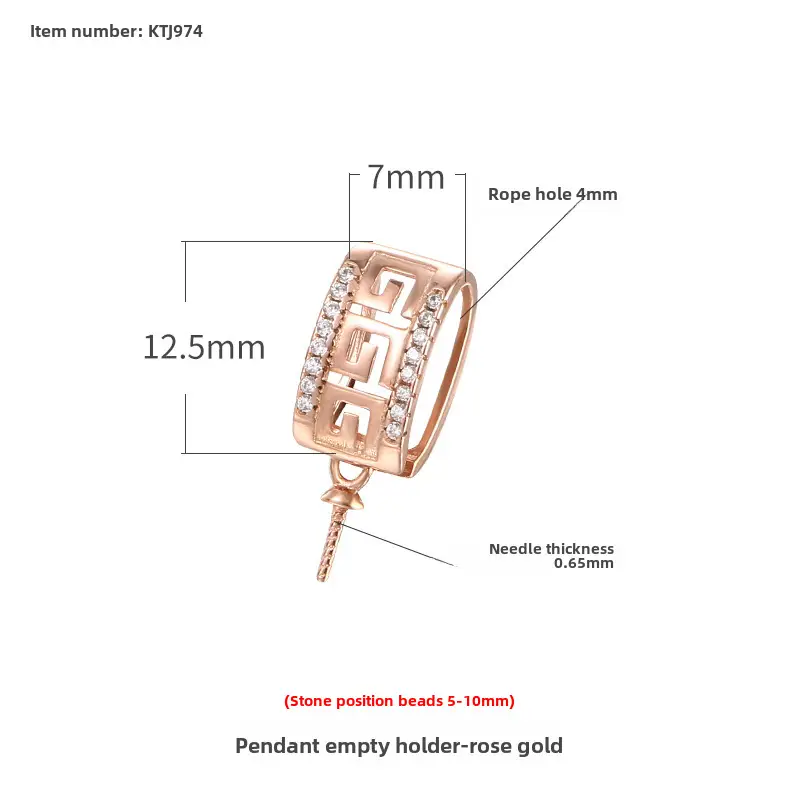 S925 Silver Imitation Pearl Pendant Holder DIY Clip Buckle Accessories - Image 24